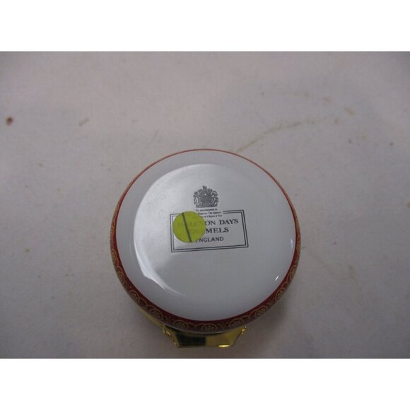 Enamel Box, Halcyon Days, Christmas 2002, Snuff Pill Jewelry Trinket England - Picture 10 of 10